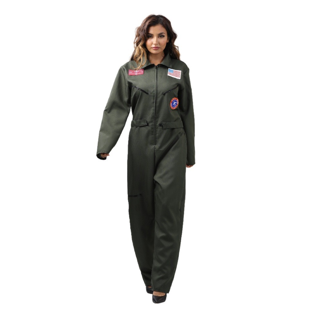 🔥 cp93.2 ชุดท็อปกัน ชุดขับเครื่องบินรบ ชุดนักบิน ชุดสจ๊วต ชุดกัปตัน ชุดนักบินทหาร ชุดกัปตันนักบิน - รูปที่ 6