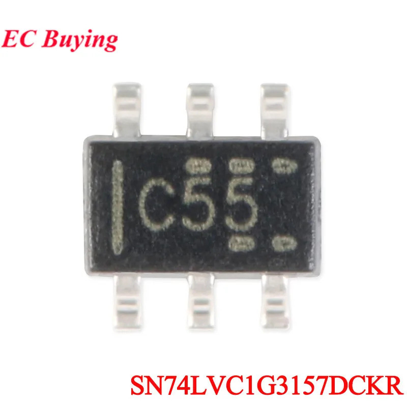 20 ชิ้น/10 ชิ้น SN74LVC1 SN74LVC1G3157 SN74LVC1G3157DCKR C55 SOT-363 1 ช่อง 2:1 Analog Switch Logic ชิป IC