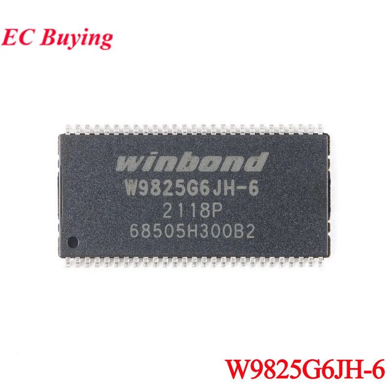 5 ชิ้น/1 ชิ้น W9825G6JH-6 W9825G6JH W9825G6 W9825 TSOPII-54 256M-bits SDRAM ชิปหน่วยความจํา IC