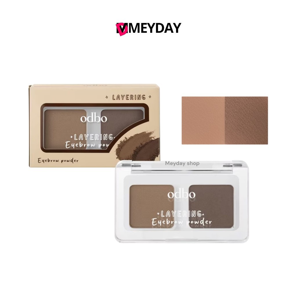 (OD7018) odbo  Layering Eyebrow Powder โอดีบีโอ เลเยอร์ริ่ง อายบราว พาวเดอร์ 2.6g - Cosmetic