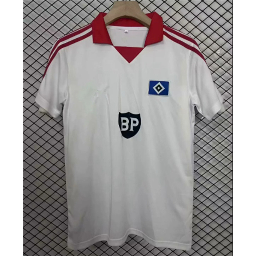 เสื้อฟุตบอลกีฬาผู้ชาย สไตล์เรโทรปี 1980's Hamburger SV สำหรับไซส์ S-4XL