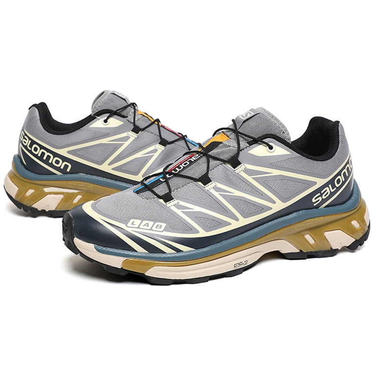 Salomon Salomon XT6 Haze Blue รองเท้าเดินป่ารองเท้าผู้ชายรองเท้าวิ่ง Solomon เดินป่ากลางแจ้งรองเท้าข