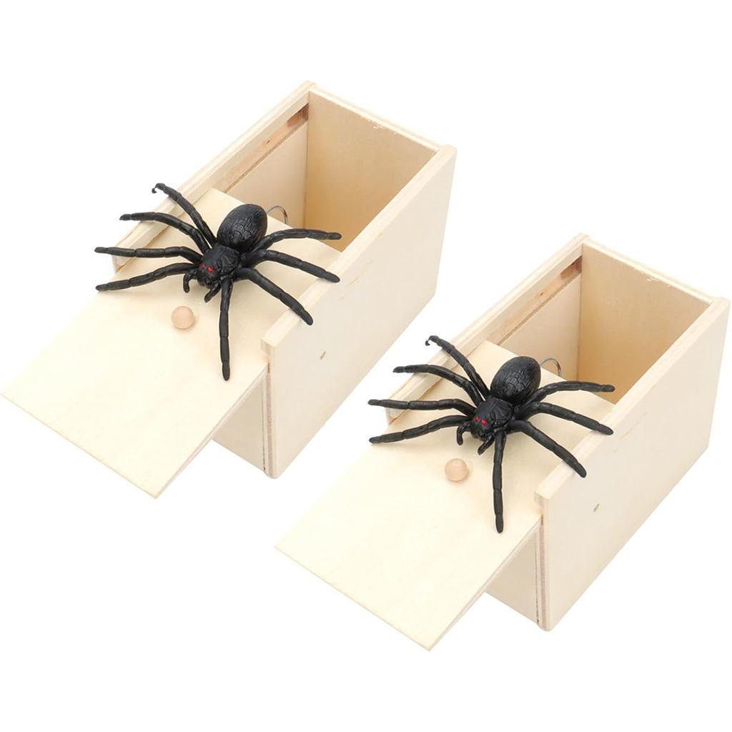Yunlin Boss ชุด 2 ชิ้น Spider Prank กล่อง Prank ผู้ใหญ่ Prank ไม้ Spider กล่องของเล่นฮาโลวีน Prank I