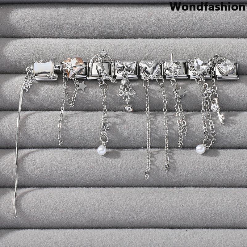 สร้อยข้อมือตัวซีลทแสสล สแตนเลส ขนาด 9 มม. สไตล์เรโทร เครื่องประดับทำเอง