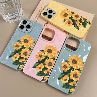 เคสเหมือนอุกกาบาต ดอกทานตะวัน สีเหลือง เรียบง่าย สําหรับIPhone17 16 14 13 11 7 8plus Pro Promax X XR XS