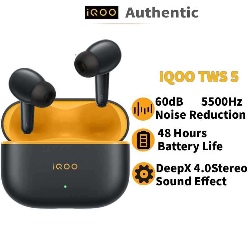 IQOO TWS 5 หูฟังไร้สายบลูทูธ 5.4 ANC ตัดเสียงรบกวนแบบแอคทีฟ DeepX 4.0 สเตอริโอสําหรับเกมเมอร์