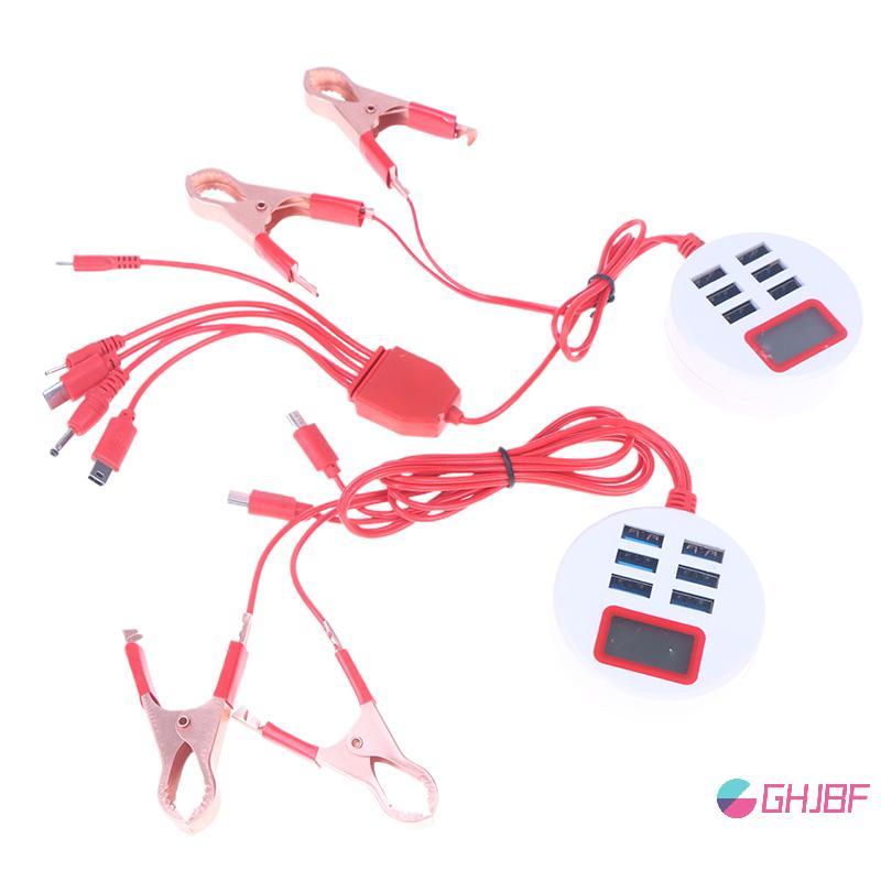 GHJBF] 1 ชิ้นเชื่อม 2/5 5V มัลติฟังก์ชั่ USB Power Converter 6 พอร์ต USB คลิปคอเต่าเครื่องชาร์จ LCD 