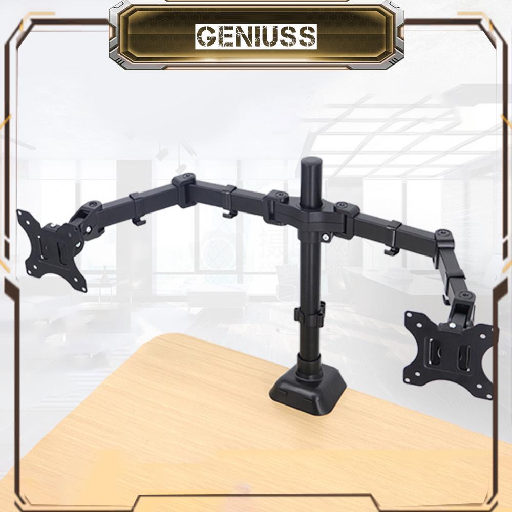 [geniuss.th] ขายึดโต๊ะมอนิเตอร์เดี่ยว/คู่รองรับหน้าจอคอมพิวเตอร์ขนาด 19.84 Lbs ขาตั้งจอภาพขาตั้งสําห