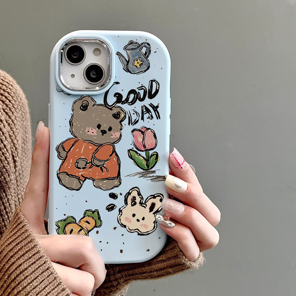 ปลอกหมีดอกไม้น่ารัก infinix Smart8 Hot40i Hot30 Note40 Hot50i Note12 Note50 itel A80 P55 P65 RS4 S23