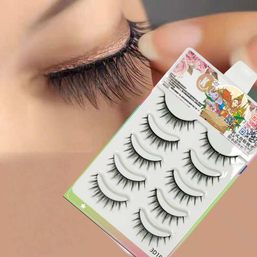 【ไม่ต้องใช้กาว ใช้ซ้ำได้】ขนตาปลอม3มิติ 5คู่ แบบมืออาชีพ มีกาวในตัว ไม่ต้องใช้กาว ขนตาปลอมธรรมชาติ ขนตาปลอม5มิติ