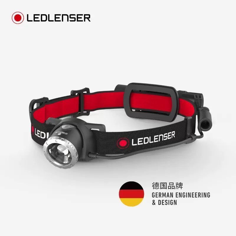 LEDLENSER H8R Super Bright ไฟLedสว่างมาก ชาร์จอเนกประสงค์ น้ำหนักเบาทันสมัย เหมาะสำหรับการวิ่งข้ามปร