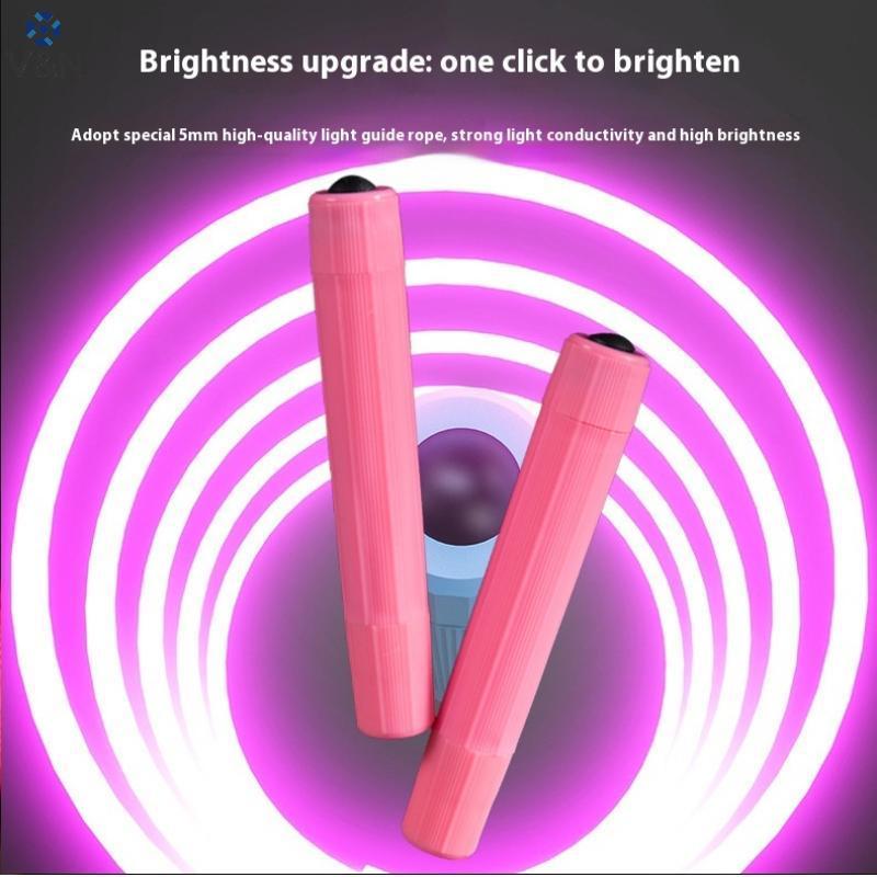 (V&N) 2.8M Luminous Jump Rope Adjustable LED Portable Training Fitness Equipment พร้อมแบตเตอรี่ AA ส