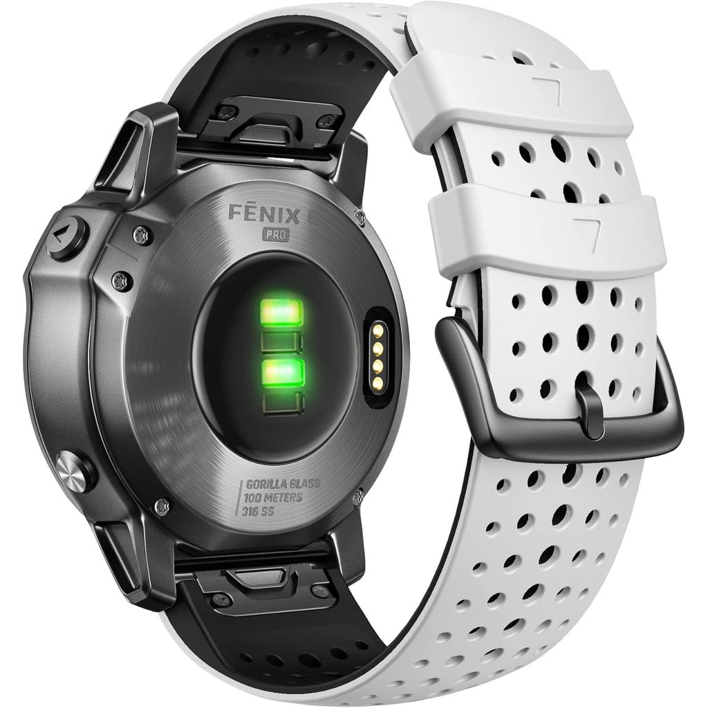 NotoCity สําหรับ Garmin Fenix 5X Fenix 7X กีฬาสายนาฬิกาซิลิโคน 26 มม.สายคล้องคอสําหรับ Fenix 6X/6X P