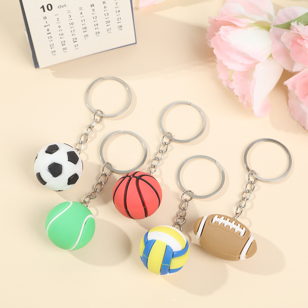 พวงกุญแจ keychain สําหรับห้อยกระเป๋า ฟุตบอล บาสเกตบอล วอลเลย์บอล ส่งจากไทย