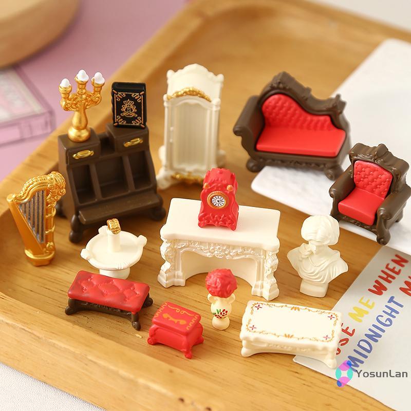 โยซันลาน] 1/12บ้านตุ๊กตาจําลองเฟอร์นิเจอร์รุ่นตุ๊กตาห้องนั่งเล่นฉากตกแต่งตุ๊กตาบ้านเครื่องประดับแกล้งเล่นของเล่นใหม่
