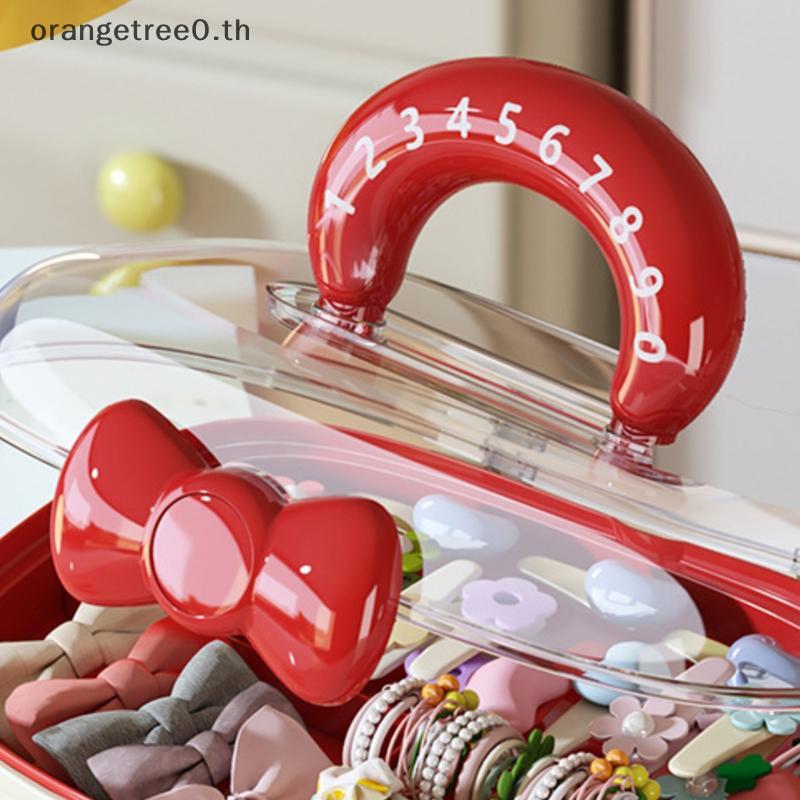 หรือ 1 ชิ้นกล่องเครื่องประดับผมเด็ก Double-layer แบบพกพาต่างหูสร้อยข้อมือสร้อยคอกล่องเก็บแต่งหน้า oe - รูปที่ 5