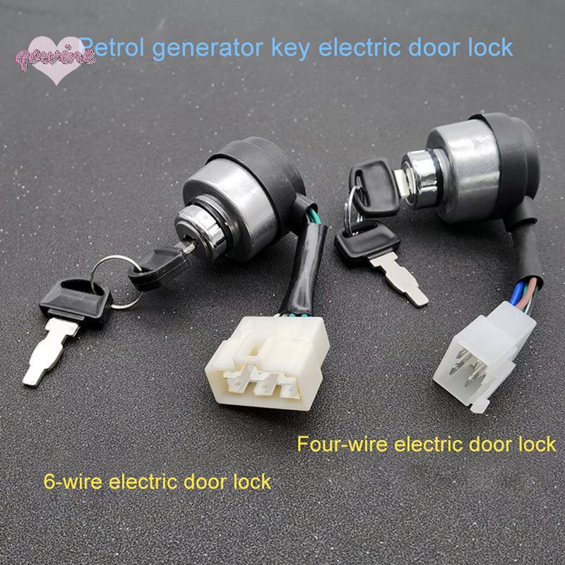 [qowine] 4/6 Wire Way เครื่องกําเนิดไฟฟ้าเบนซินเริ่มต้น Key Lockbination Switch สําหรับ 2-3KW 168F แ