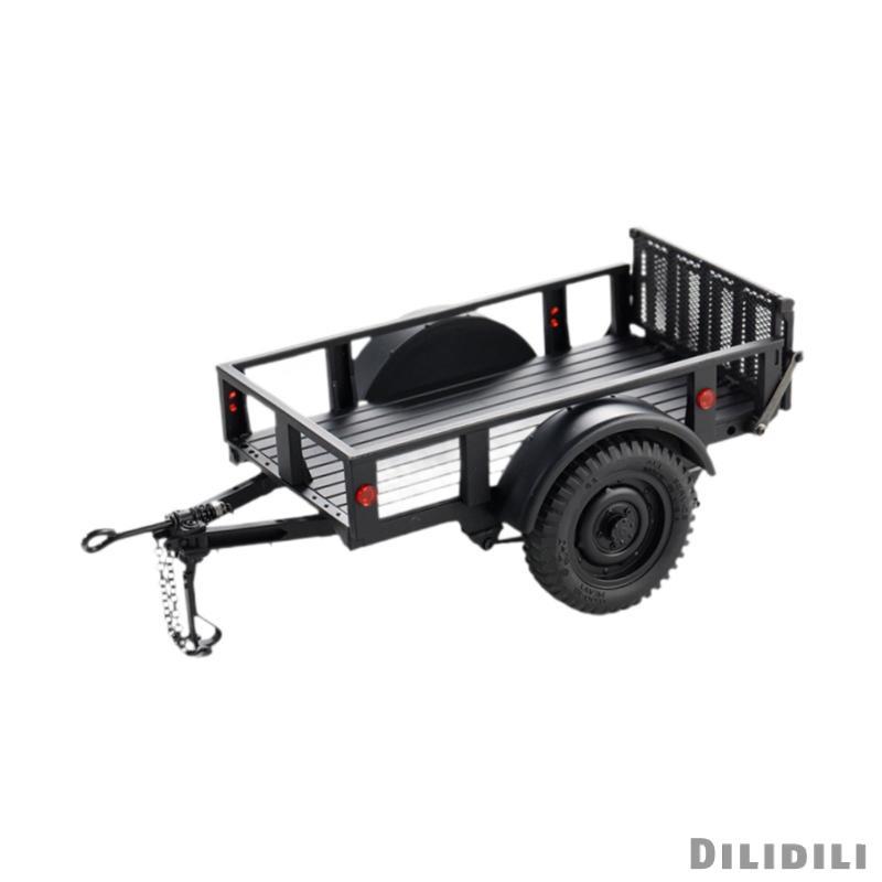 [Dilidili] RC Crawler Trailer Utility Trailer ประสิทธิภาพสูงติดตั้งง่ายอุปกรณ์เสริม Hitch สําหรับ 1/