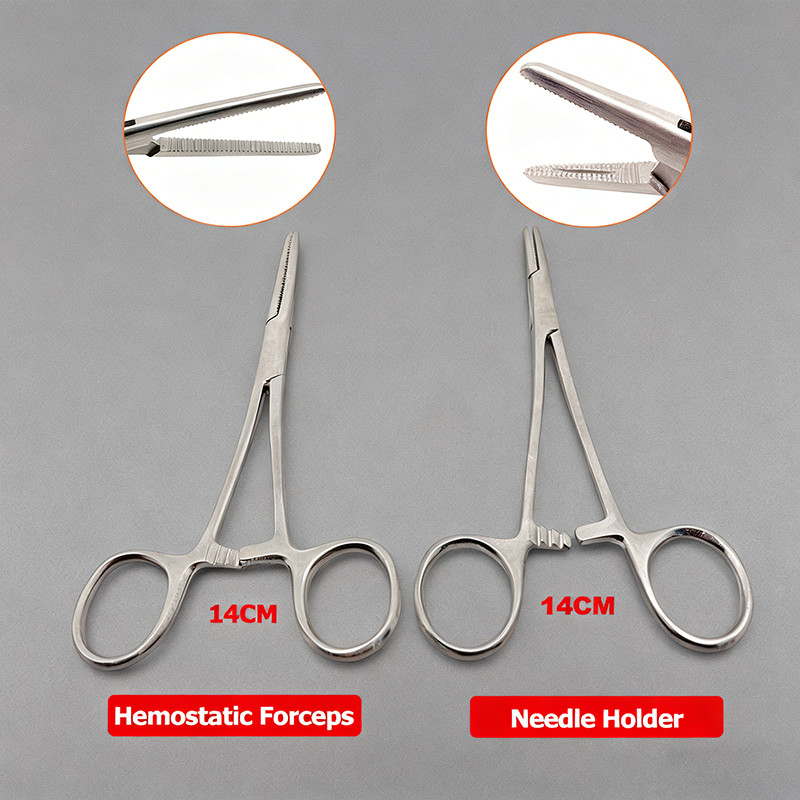 Stainless Steel Hemostatic Forceps Dental Forceps Tool Hemostat Locking Clamps Forceps Fishing Plier