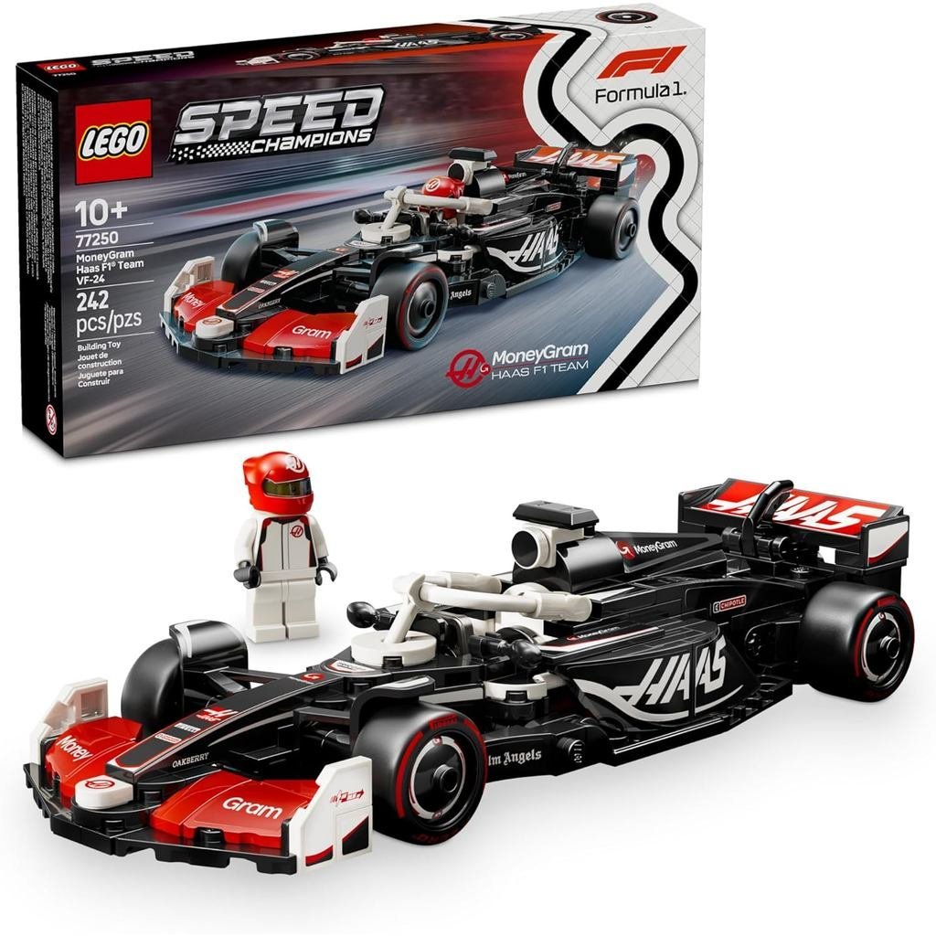 LEGO Speed Champions MoneyGram Haas F1 Team VF-24 Race Car Toy - Building Set for Kids, Boys & Girls