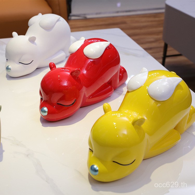 ตกแต่ง โมเดิร์น Papa Bear Creative Hotel Desktop ห้องนั่งเล่นตกแต่งเรซิ่นตกแต่งบ้านตุ๊กตาตู้ทีวี HE2