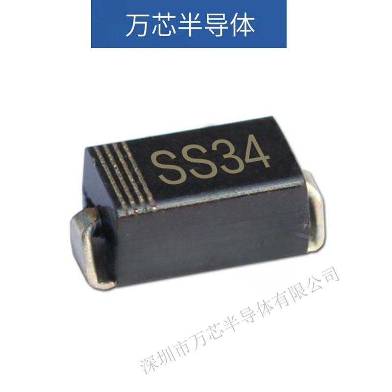 โรงงานแหล่งที่มา SS34 SMA 3A 40V Patch 1N5822 DO-214AC Shoteki Diode