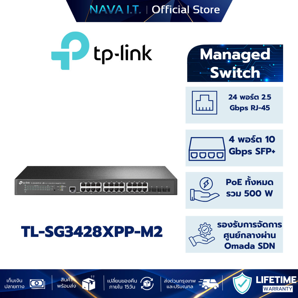 TP-LINK TL-SG3428XPP-M2 JetStream 24-Port Managed Switch