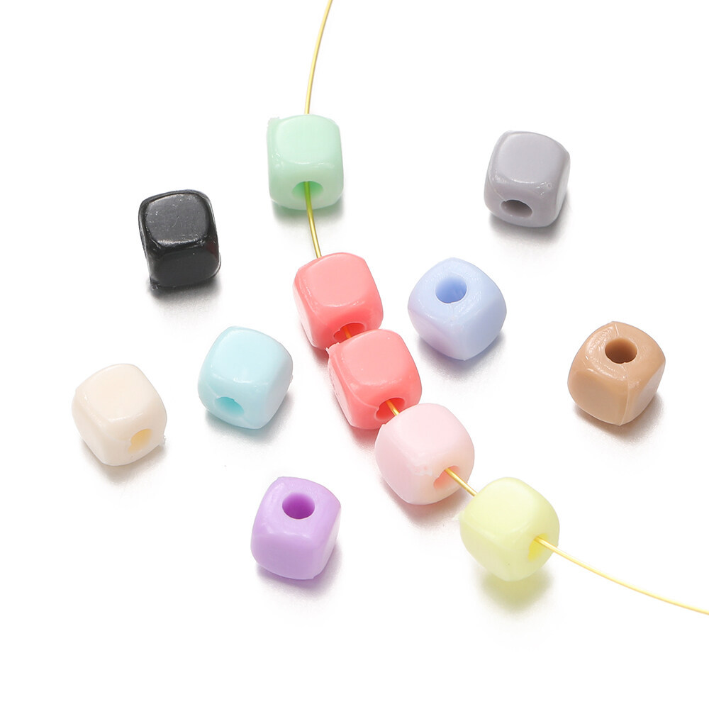 St.kunkka มาการอง4มิลลิเมตรอคลิลิค200ชิ้นลูกปัดร้อยสี่เหลี่ยมเล็กสายคล้องแว่นตาลูกปัดสามารถถูกใช้เครื่องประดับ DIY ได้ - รูปที่ 3