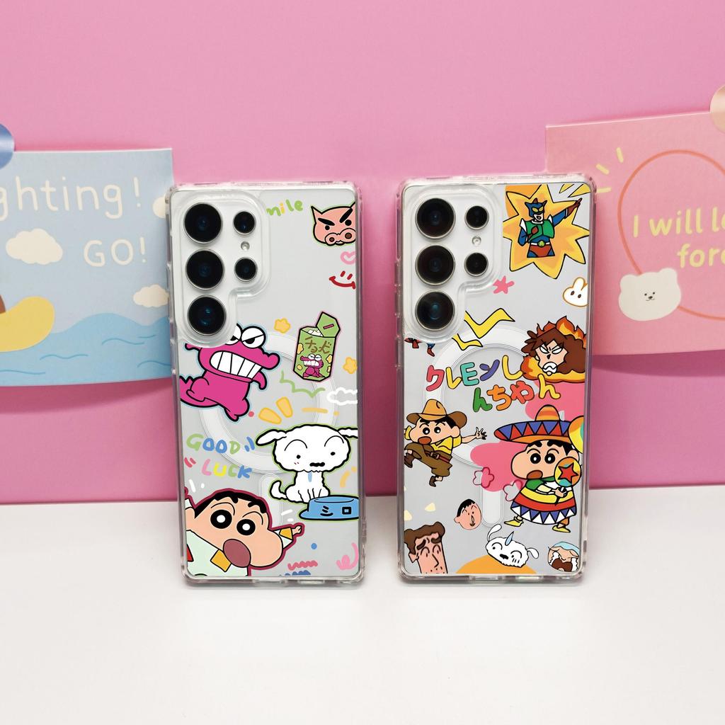 สําหรับSamsung S25 FE S25 UltraกรณีS24 Ultra S24 FEน่ารักการ์ตูน17Promax A56ฝาครอบแม่เหล็กS23 Ultra 