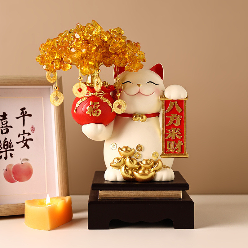 Beihanmei Bafanglaicai Lucky Cat Entrance ตกแต่งใหม่สไตล์จีน Shop แผนกต้อนรับตกแต่งพิธีขึ้นบ้านใหม่ข