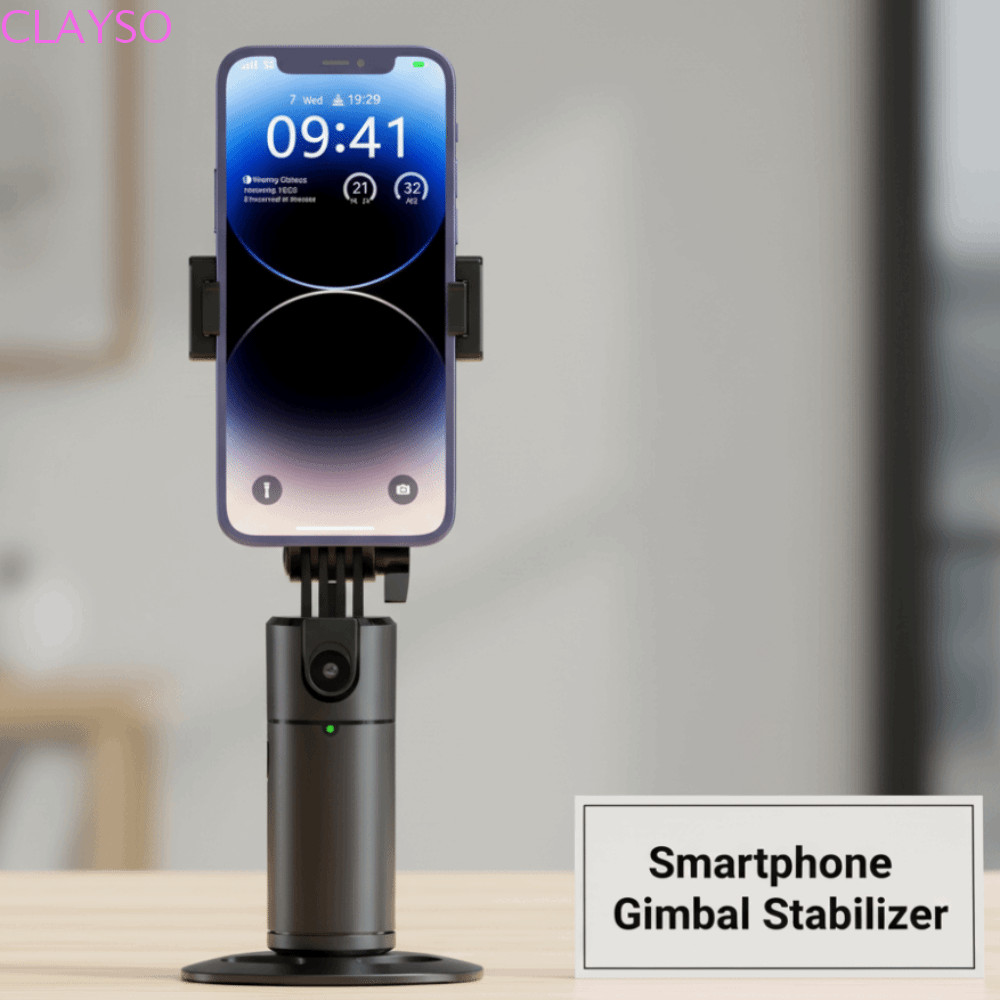 CLAYSO การติดตามอัตโนมัติGimbal,การติดตามใบหน้าอัตโนมัติสมาร์ทโฟนอัจฉริยะGimbal Stabilizer,ตารางขาตั