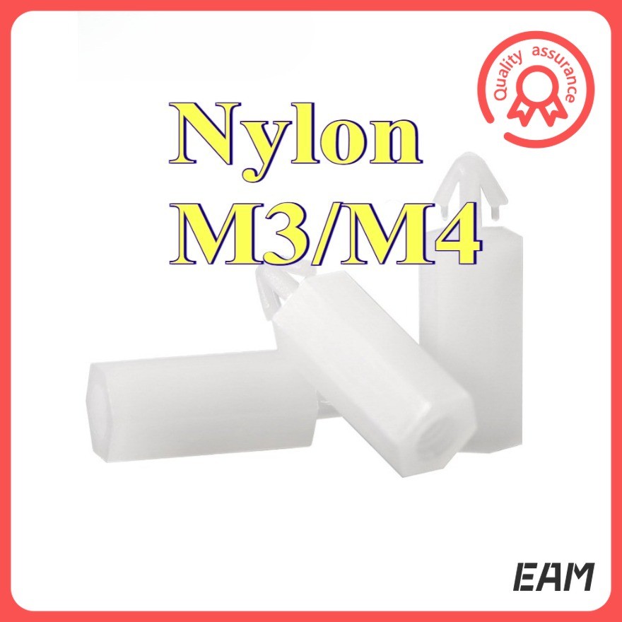 คอลัมน์แยกไนลอน หัวหกเหลี่ยม push-in สำหรับ PCB  M3/M4[EAM-FC-G]