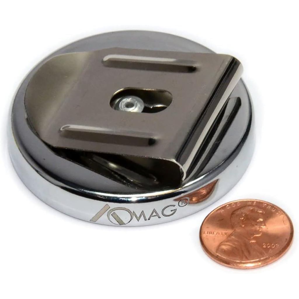 AOMAG Super Strong Neodymium Magnets Belt Clip 100 lbs Magnetic Waist Tool Holder 2" in Dia