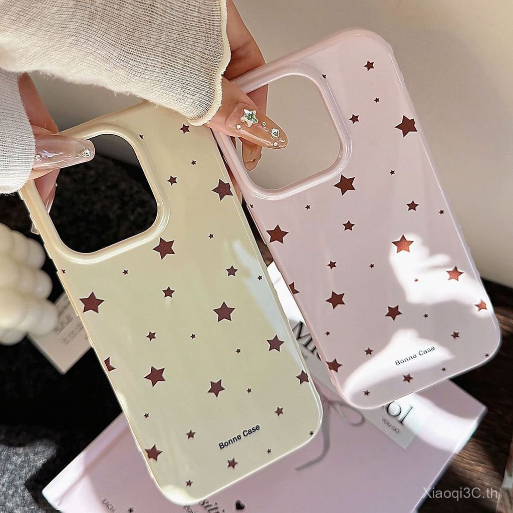 เคสโทรศัพท์ เหมาะสําหรับ iPhone 12 13 14 15 16 17 Pro Max Brown Star Shock-proof Shock-proof เคสป้อง