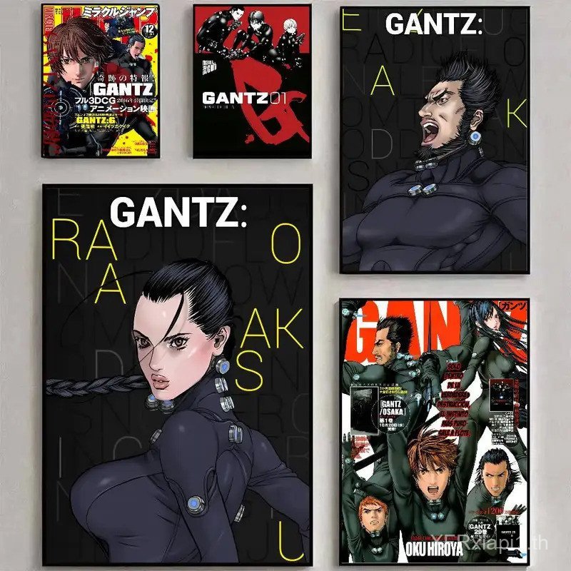 Retro Anime "G-Gantz" โปสเตอร์ผ้าใบ,การพิมพ์ความละเอียดสูง,ของขวัญตกแต่งบ้านที่สวยงามสําหรับห้องนั่ง
