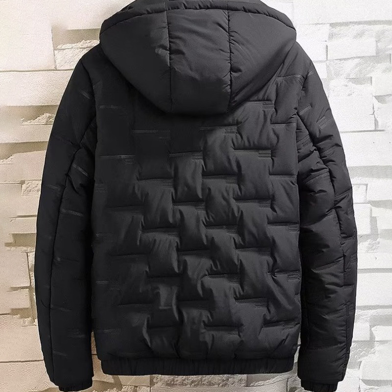 SEACHENIC เสื้อแจ็คเก็ตผ้าขนแกะสำหรับผู้ชาย มีฮู้ด สีดำ ออกแบบมาให้อบอุ่นในฤดูหนาว — صورة 5