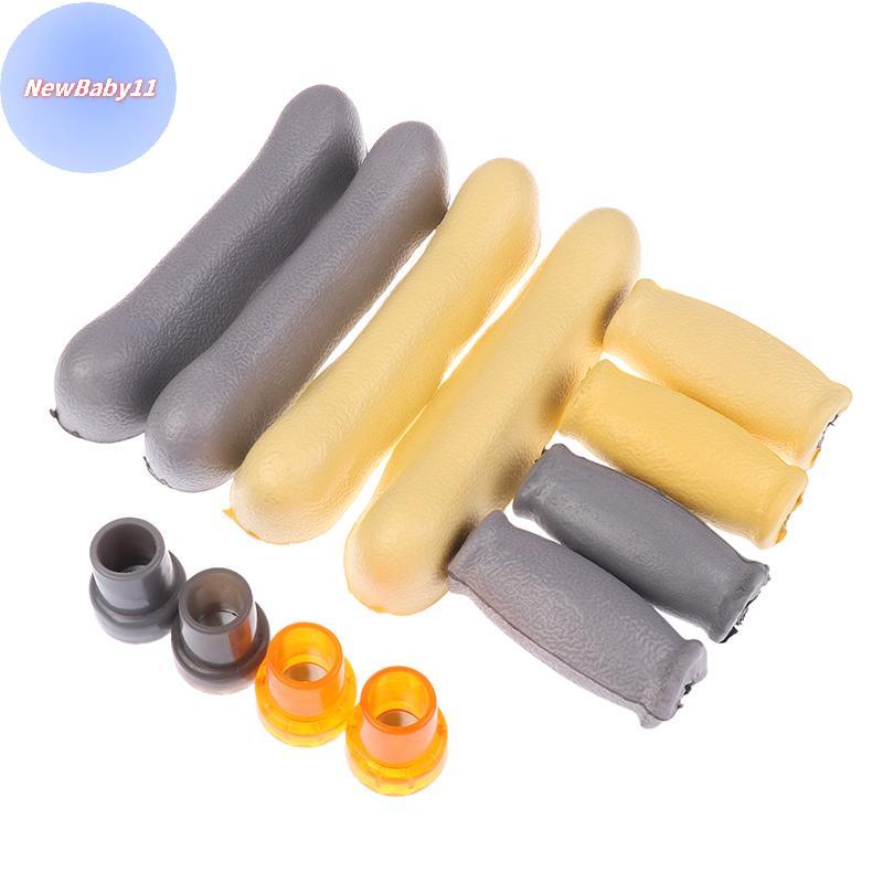 ONEBABY 6 ชิ้น/เซ็ต Axillary Crutch อุปกรณ์เสริมชุดแผ่นเปลี่ยนยางกันลื่นเบาะใต้วงแขน Hand Pad อุปกรณ