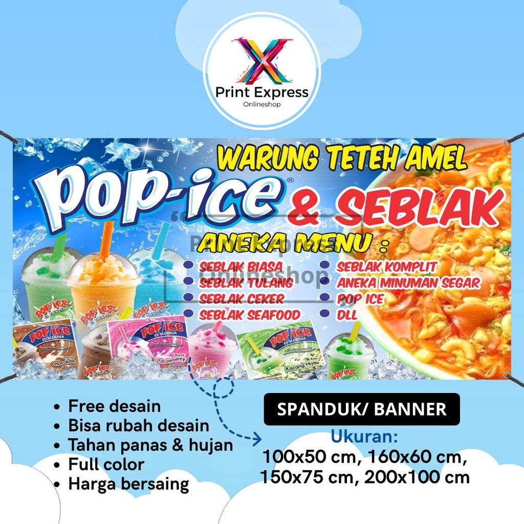 Pop Ice & Blue Seblak BANNER ออกแบบสามารถขอได้