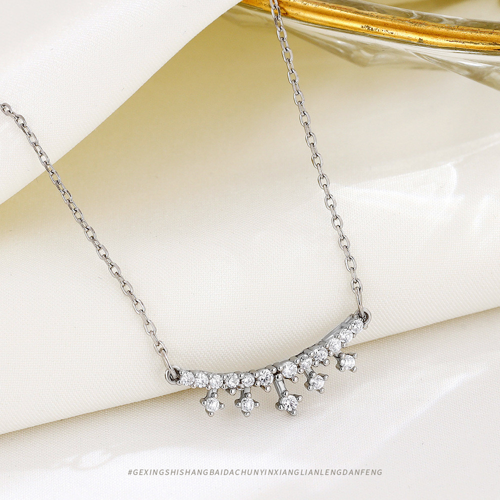 สร้อยคอลมรกัญเชิด สเตอร์ลิงเงิน S925 อินเทรนด์และคลาสสิก เหมาะสำหรับทุกโอกาส DCR