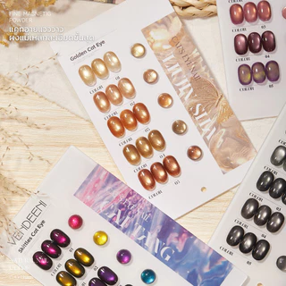 Vendeeni เซ็ตสีเจลแคทอาย 5 ขวด พร้อมกลิตเตอร์ สีลูกแก้วเล่นแสงชัด ติดทน ต้องอบ UV/LED