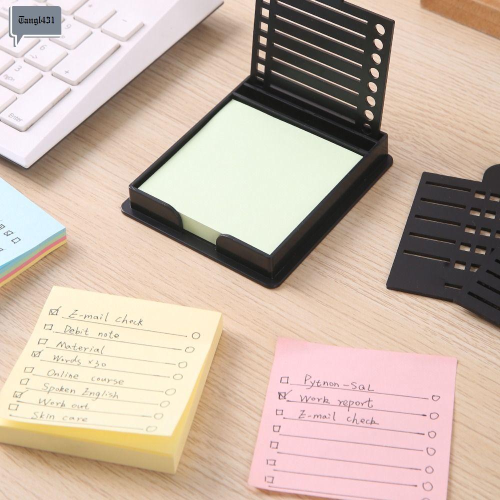 NIFINE Sticky Note Holder Set, Sticky Note Organizer Note Box Sticky Note Stencil, Sticky Note Stora
