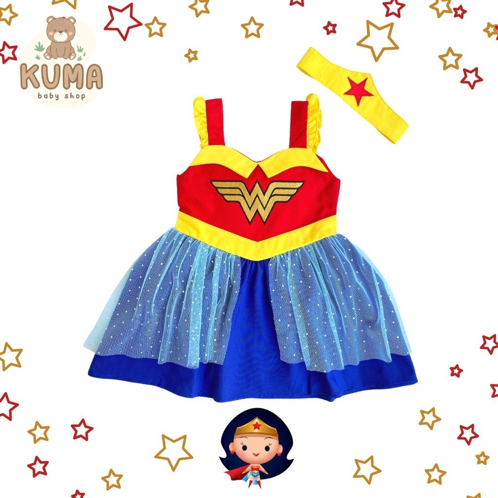 Little Ginger Wonder Woman Kids Dress / Wonder Woman Dress