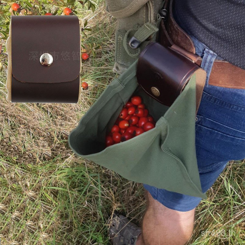 Adventurer Jungle Bag EDC Outdoor Drawstring Bag Tool Bag Canvas Fruit Craft Bag Small Pickup Bag KP