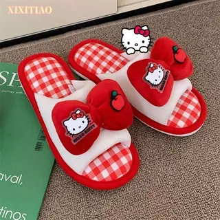 รองเท้าแตะผ้าลินินน่ารัก พื้นนุ่มลื่น สำหรับใส่ภายในและนอกบ้าน