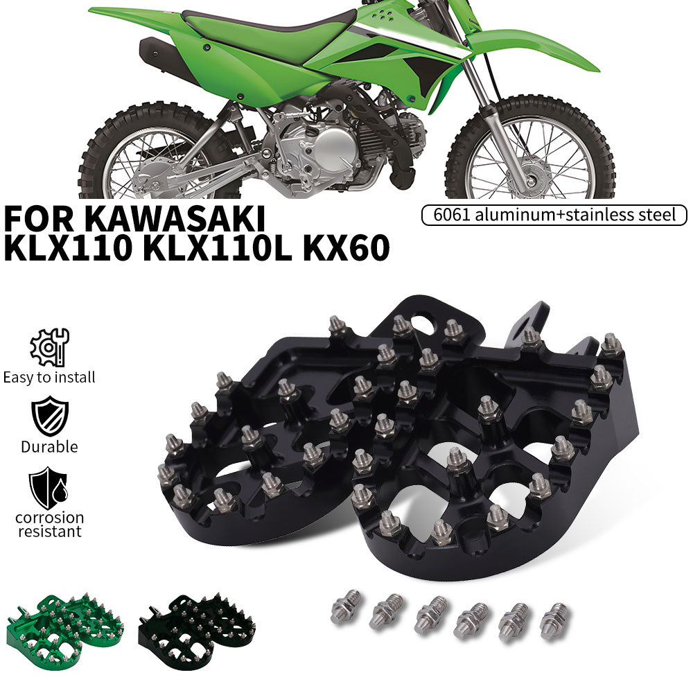 JF Motorcycle Accessories Pedal Footrest Foot rests Foot Pegs Footpeg For kawasaki KLX110 KLX 110 KL
