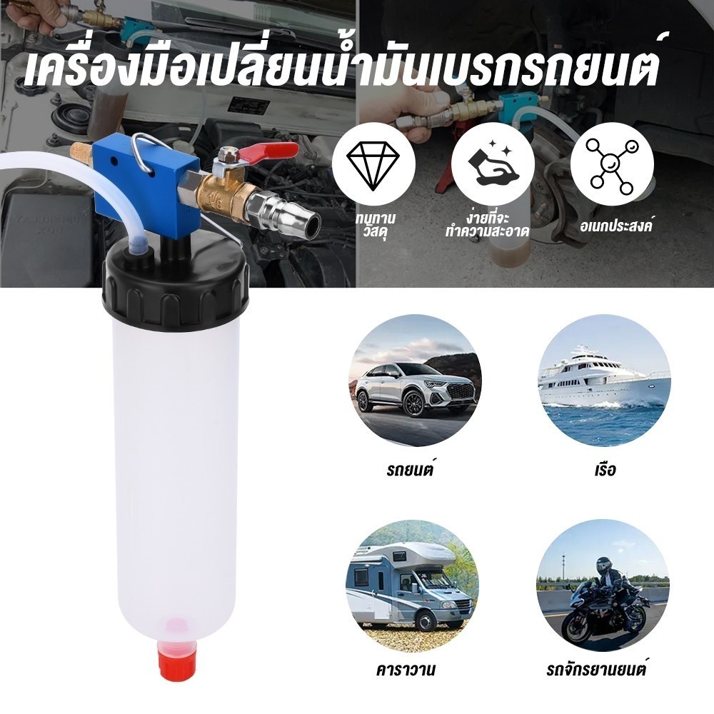 ชุดเปลี่ยนน้ํามัน 300ซีซี, เครื่องดูดน้ํามันเบรค, อุปกรณ์ไอเสียน้ํามันเบรค, อุปกรณ์ดูดของเหลว ยู