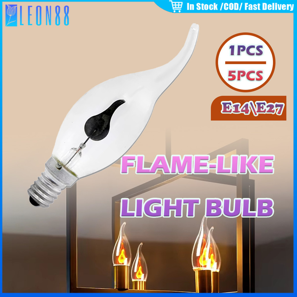 ของมาใหม่！E14 /E27 โคมไฟเปลวไฟ หลอดไฟ Led สไตล์วินเทจ 3W หลอดไฟตกแต่งย้อนยุค ประหยัดพลังงาน ไดนามิก