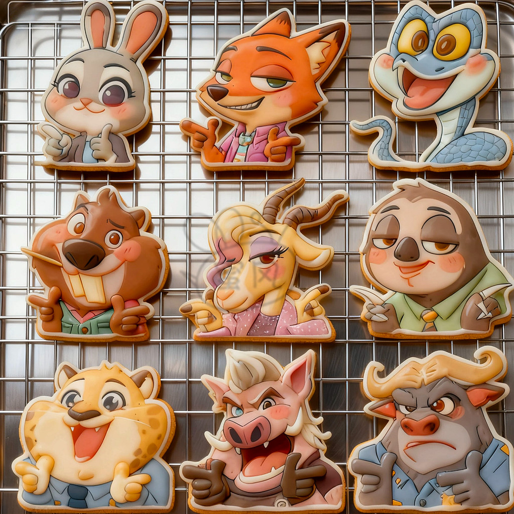 Crazy Animal City การ์ตูนคุกกี้บิสกิตแม่พิมพ์ Judy Fox Nick Fondant แม่พิมพ์เค้กเครื่องมืออบในครัวเรือน Soft Clay Clay แม่พิมพ์