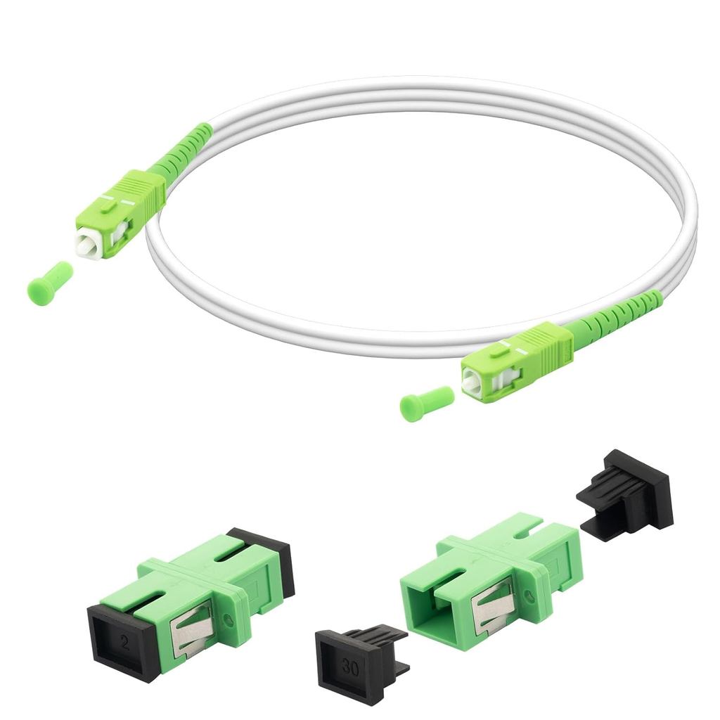 1M SC/APC to SC/APC สายไฟเบอร์ออปติก, หุ้มเกราะ Single Mode Patch สาย, Fiber Optic Jumper Optical Pa