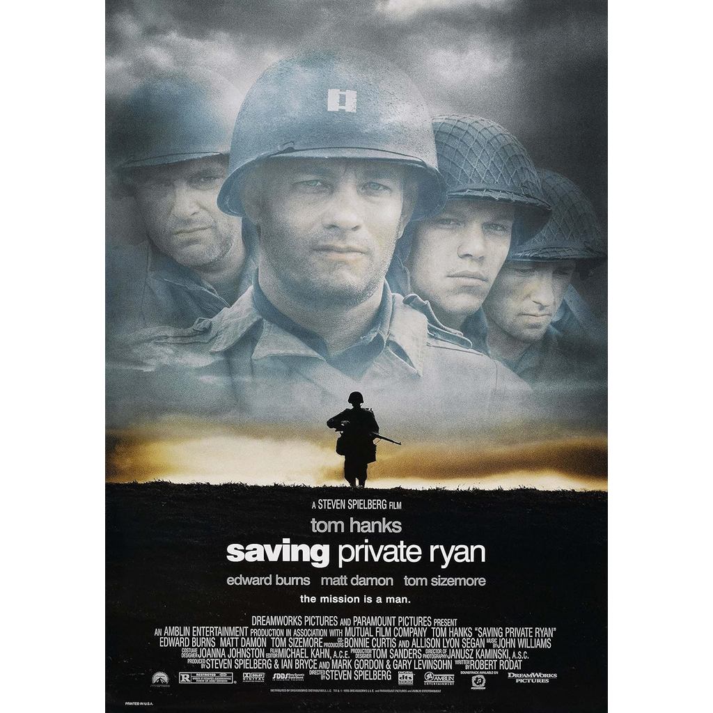 โปสเตอร์ USA - Saving Private Ryan Movie Poster GLOSSY FINISH) - MOV112 (24" x 36" (61ซม. x 91.5ซม.)